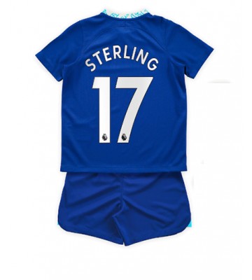 Chelsea Raheem Sterling #17 Hjemmedraktsett Barn 2022-23 Kortermet (+ Korte bukser)